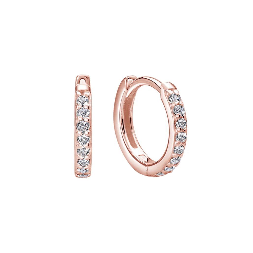 13mm Huggies | Rose Gold Plate