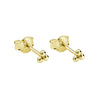 Trinity Ball Studs | 18 KT Yellow Gold