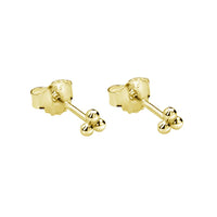 Trinity Ball Studs | 18 KT Yellow Gold