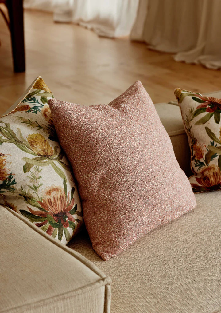 Fowler Pink / Red Feather Cushion