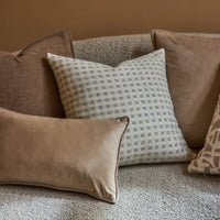 Checkers Cream/Beige Cushion