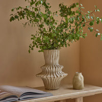 Ridge Natural Glazed Vase