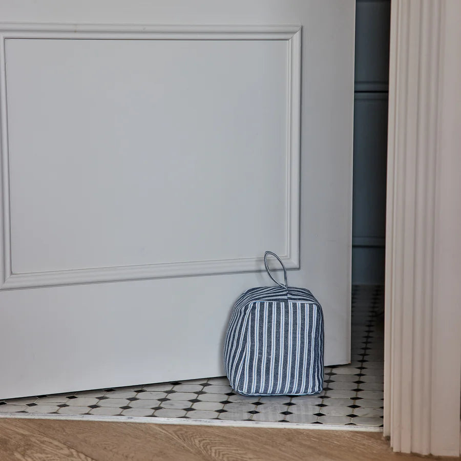 Samara Stripe Dark Blue Door Stop