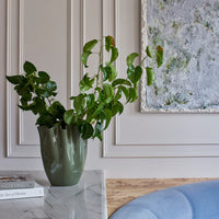 Chloe Dark Green Ripple Vase