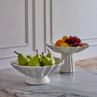 Carey Reactive Ivory High Footed Bowl