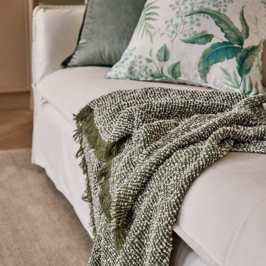 Clara Green/Cream Throw