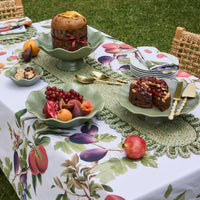Lucie Dark Green/Light Green Braided Table Runner
