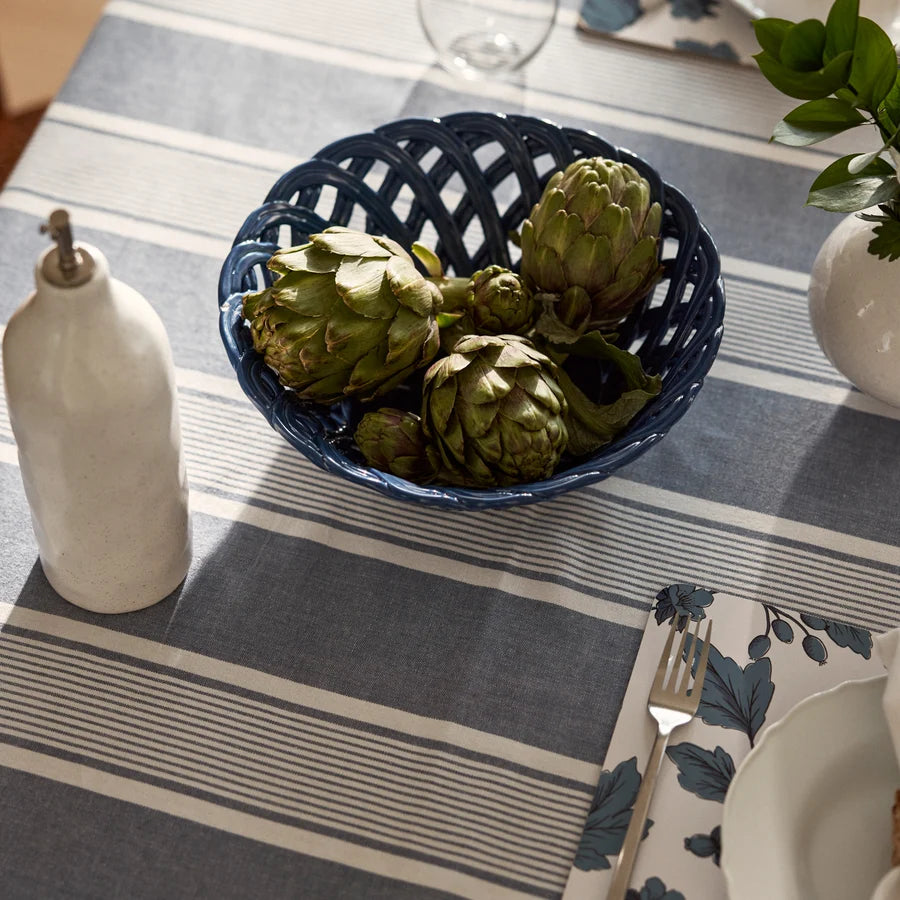 Avery Dark Blue Tablecloth