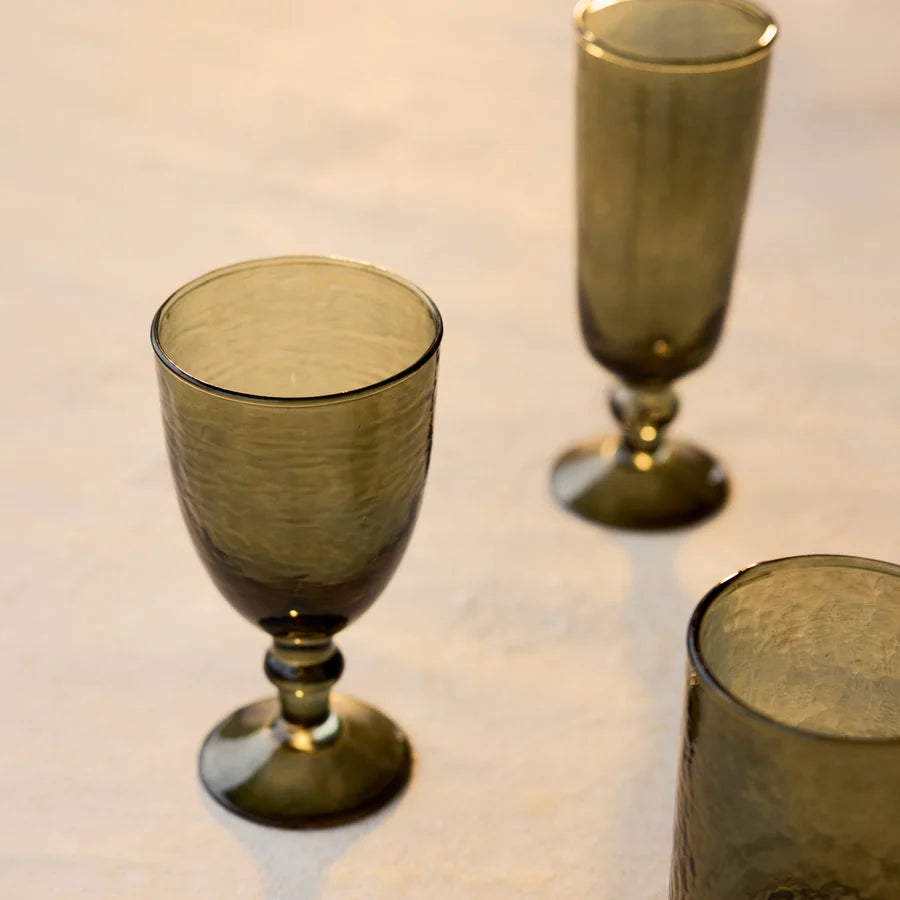 Teo Green Wine Glass Set 2
