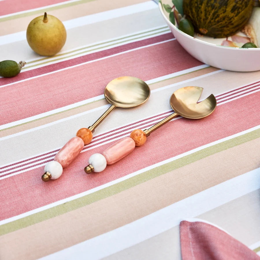 Monty Pink Salad Server Set