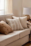 Munro Sand Stripe Feather Cushion