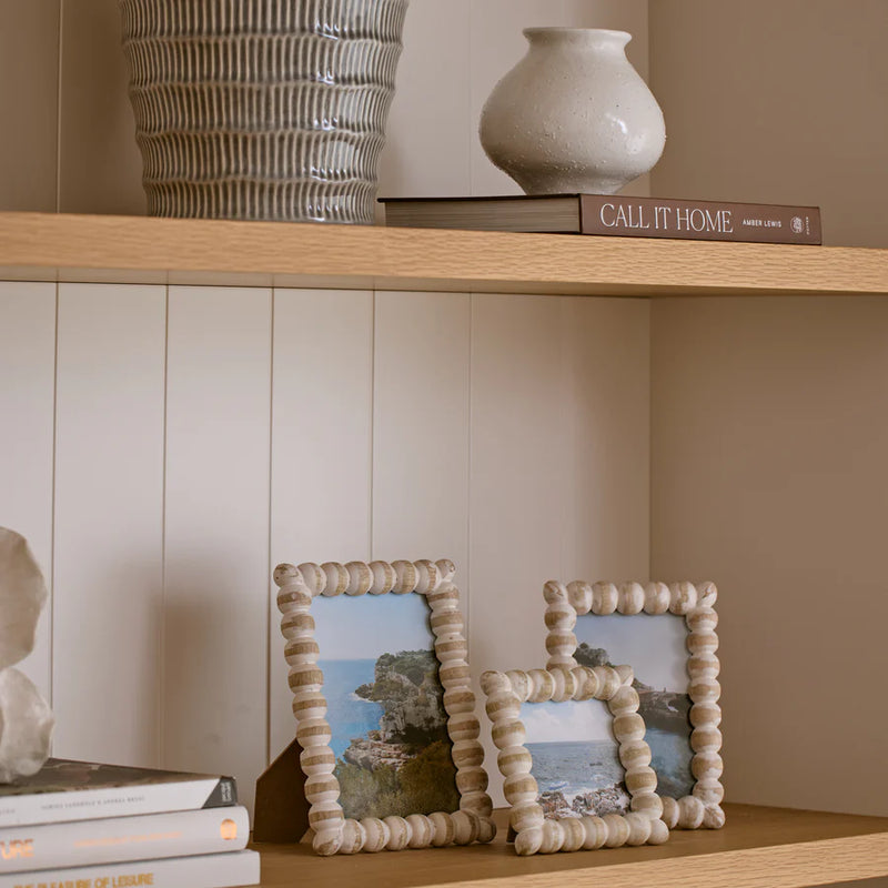 Bobbin Whitewash Photo Frame