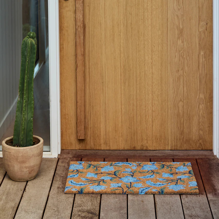 Summer Garden Blue Doormat