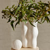 August Wavy Cream Vase