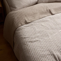 Sinclair Coffee Stripe Quilted Coverlet