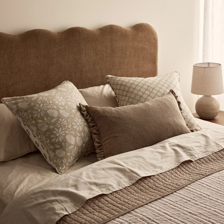 Willa Truffle Frill Cushion