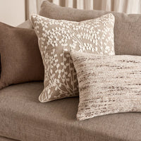 Maidenhair Fern White Embroidered Cushion