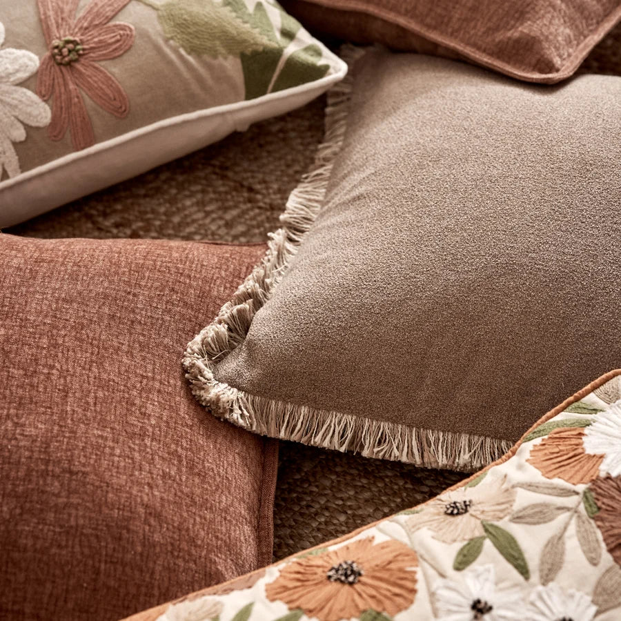 Margot Truffle Fringe Cushion