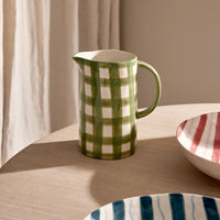 Oakley Dark Green Check Tableware