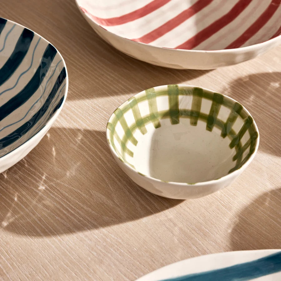 Oakley Dark Green Check Tableware
