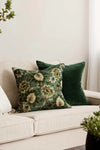 Griffith Velvet Green Feather Cushion
