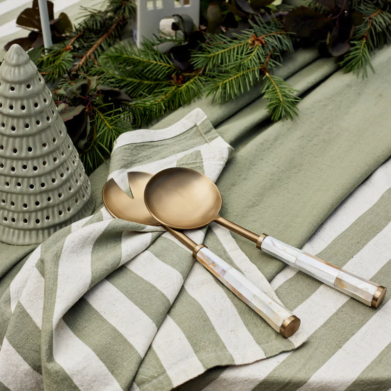 Joy Mother Of Pearl Salad Server Set 2