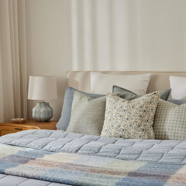 Lalita Blue Block Print Cushion