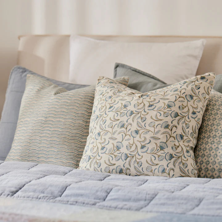 Lalita Blue Block Print Cushion