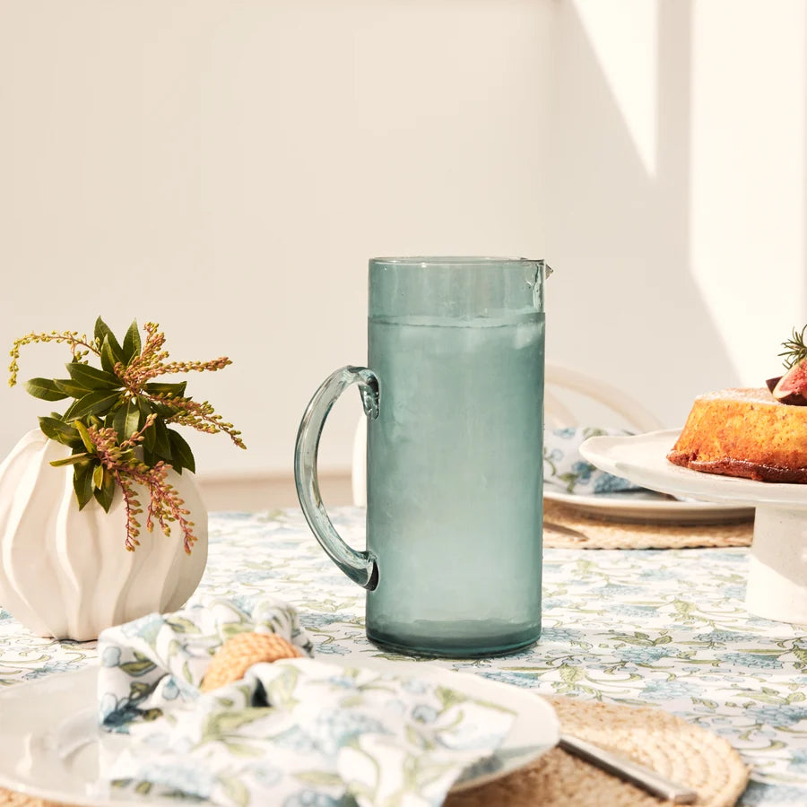 Teo Blue Glass Jug