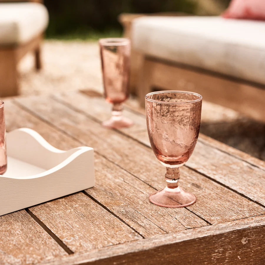Teo Pink Wine Glass Set 2