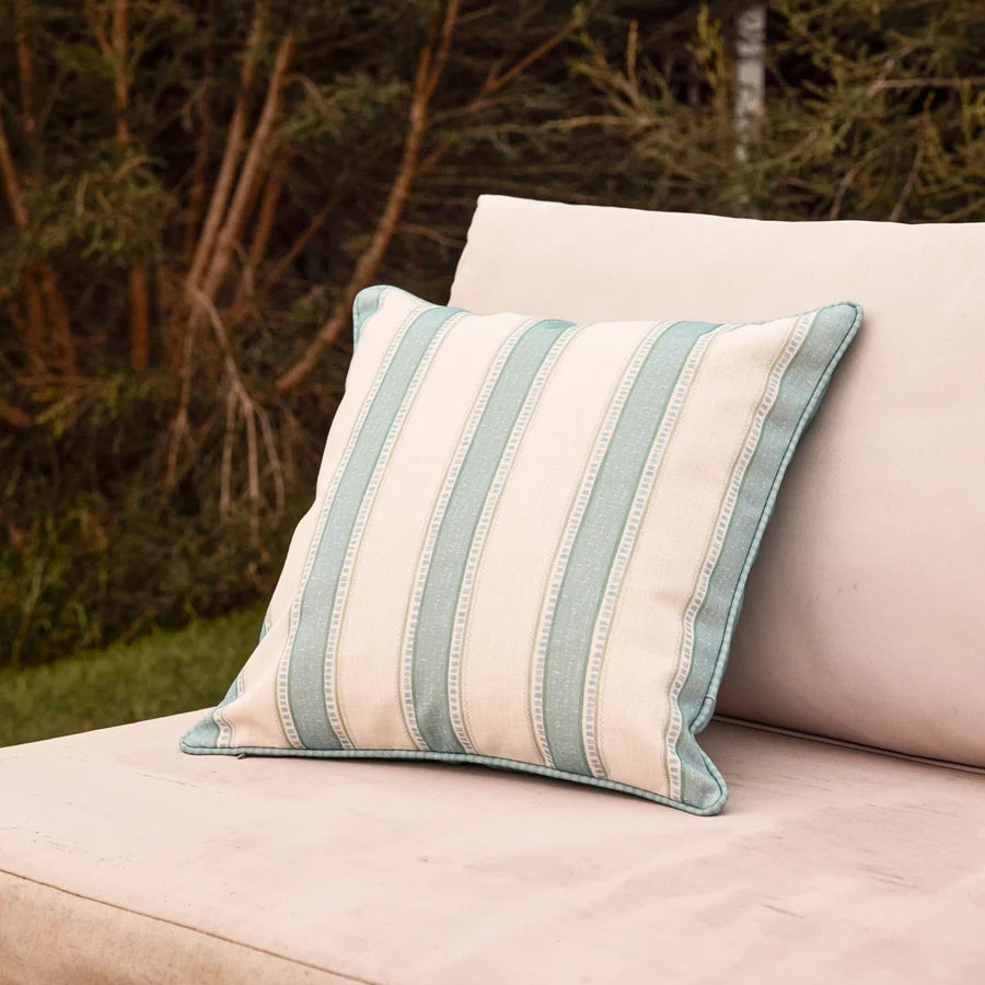 Sailor Ocean Blue Stripe Reversible Outdoor Cushion