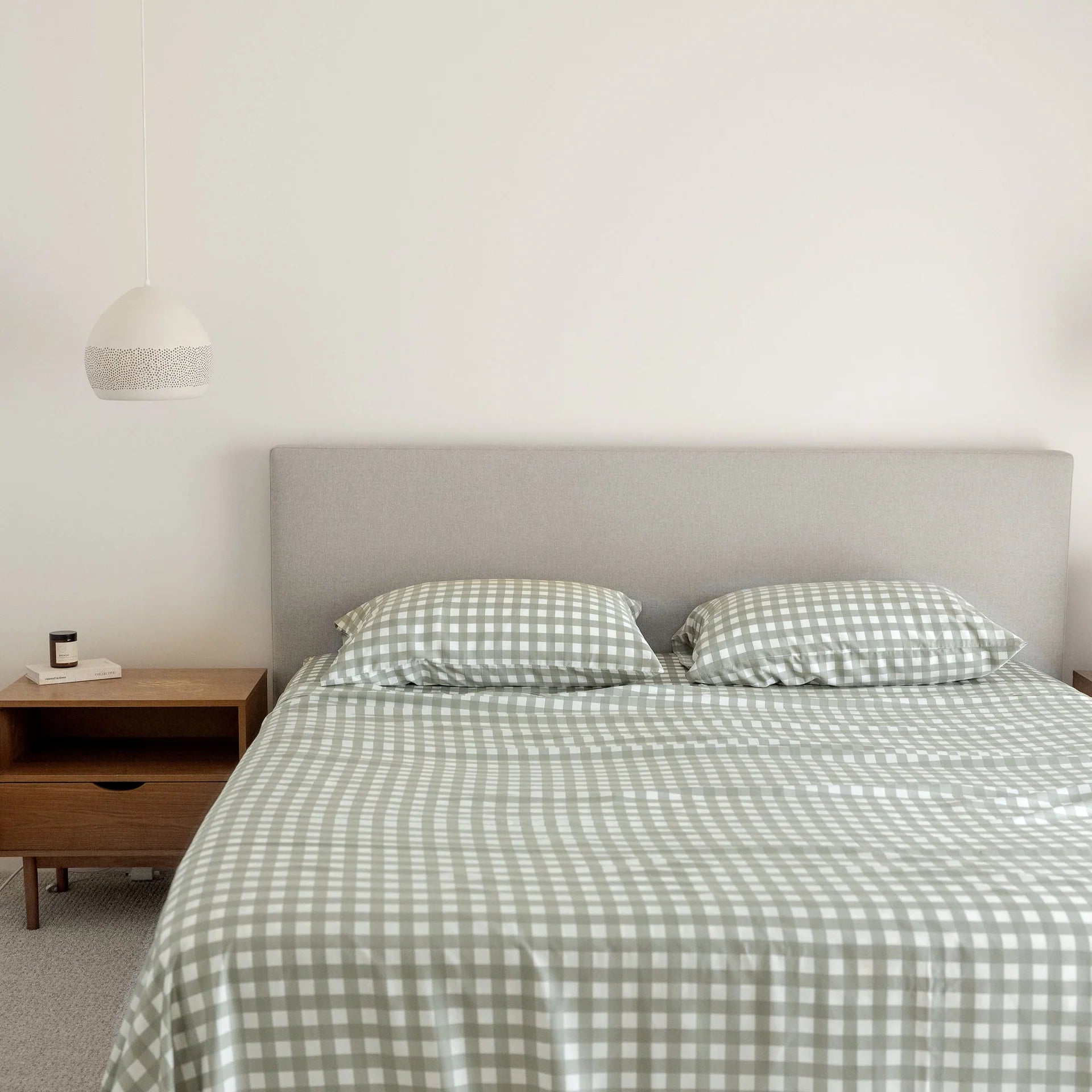 100% Organic Bamboo Sheet Set | Moss Gingham