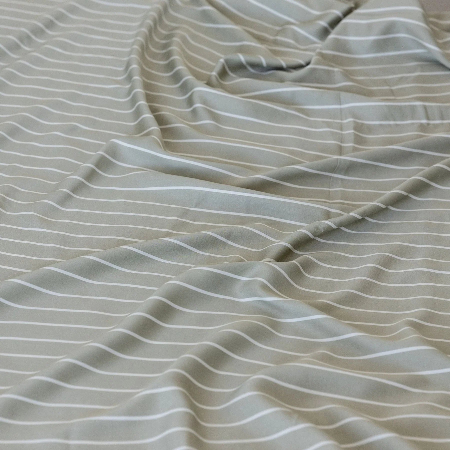 100% Organic Bamboo Sheet Set | Olive Stripe