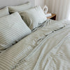 100% Organic Bamboo Sheet Set | Olive Stripe