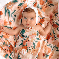 Rose Garden Organic Muslin Wrap Swaddle