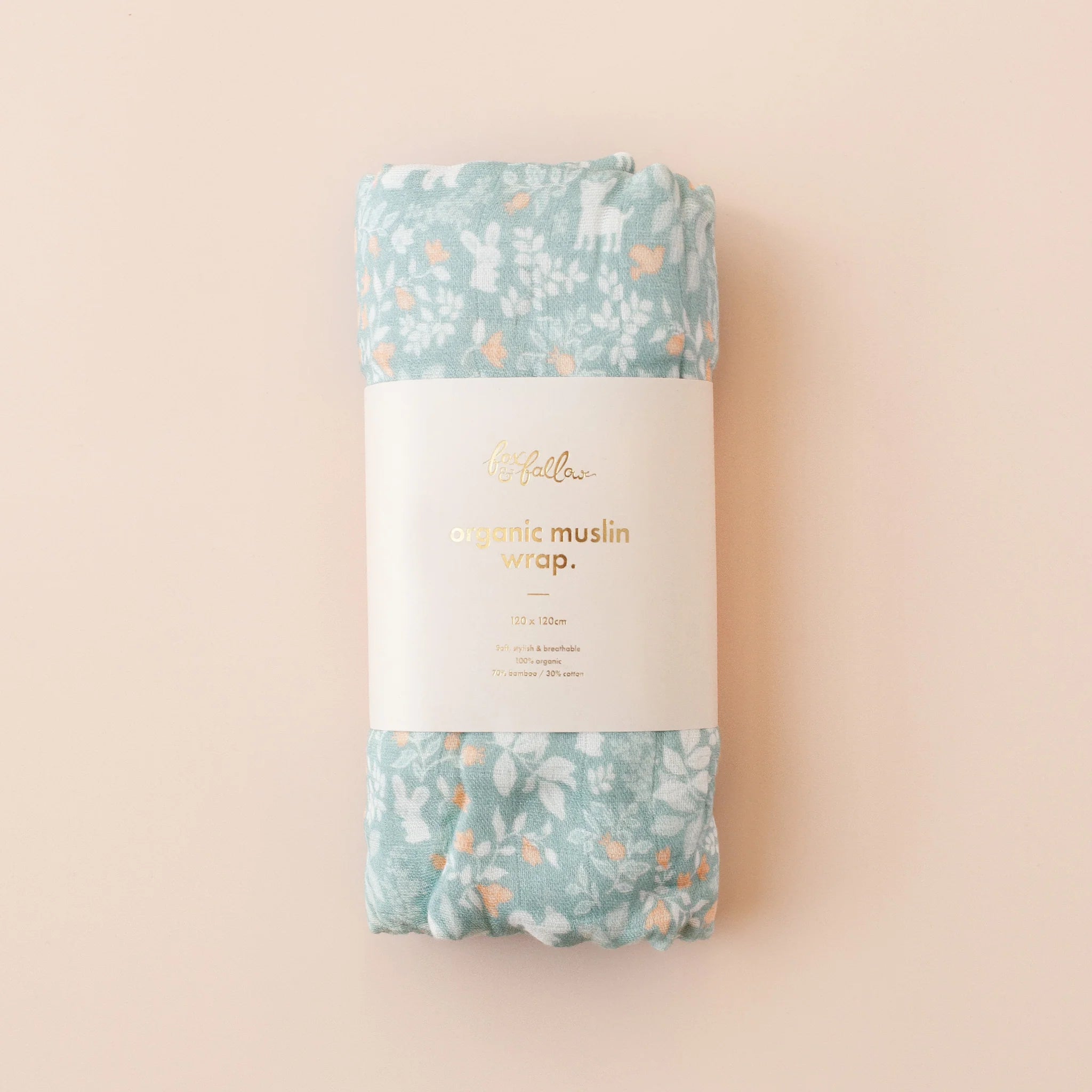 Forest Friends Sage / Cypress Organic Muslin Wrap Set