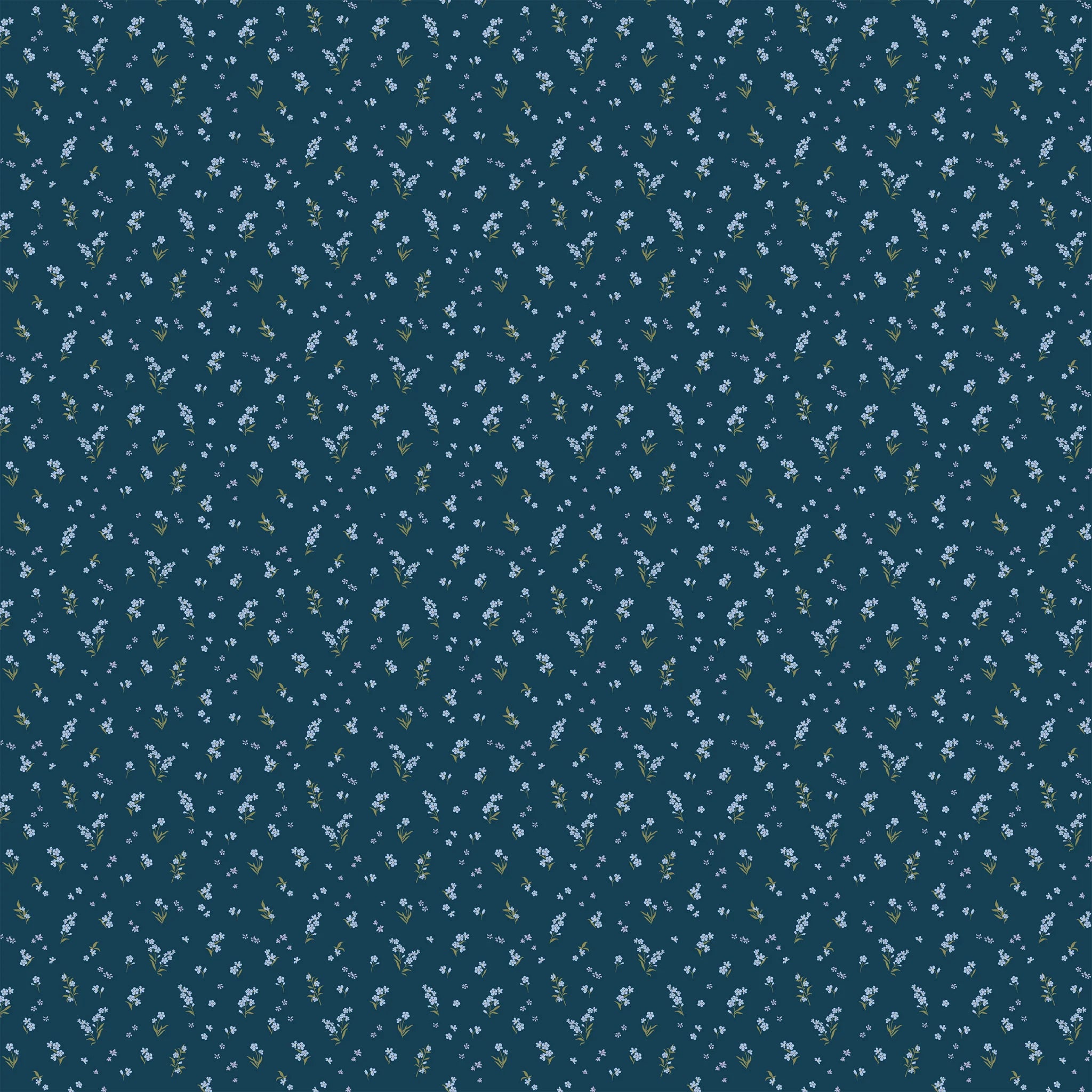 Forget-Me-Not Navy / Delphinium Organic Muslin Wrap Set