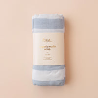 Cloud Stripe Organic Muslin Wrap Swaddle