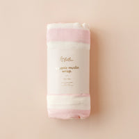 Dusty Roses / Petal Stripe Organic Muslin Wrap Set
