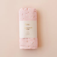 Dusty Roses / Petal Stripe Organic Muslin Wrap Set