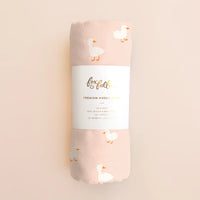 Pink Ducks Muslin Wrap Swaddle