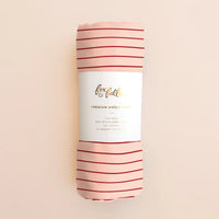 Strawberry Stripe Muslin Wrap Swaddle