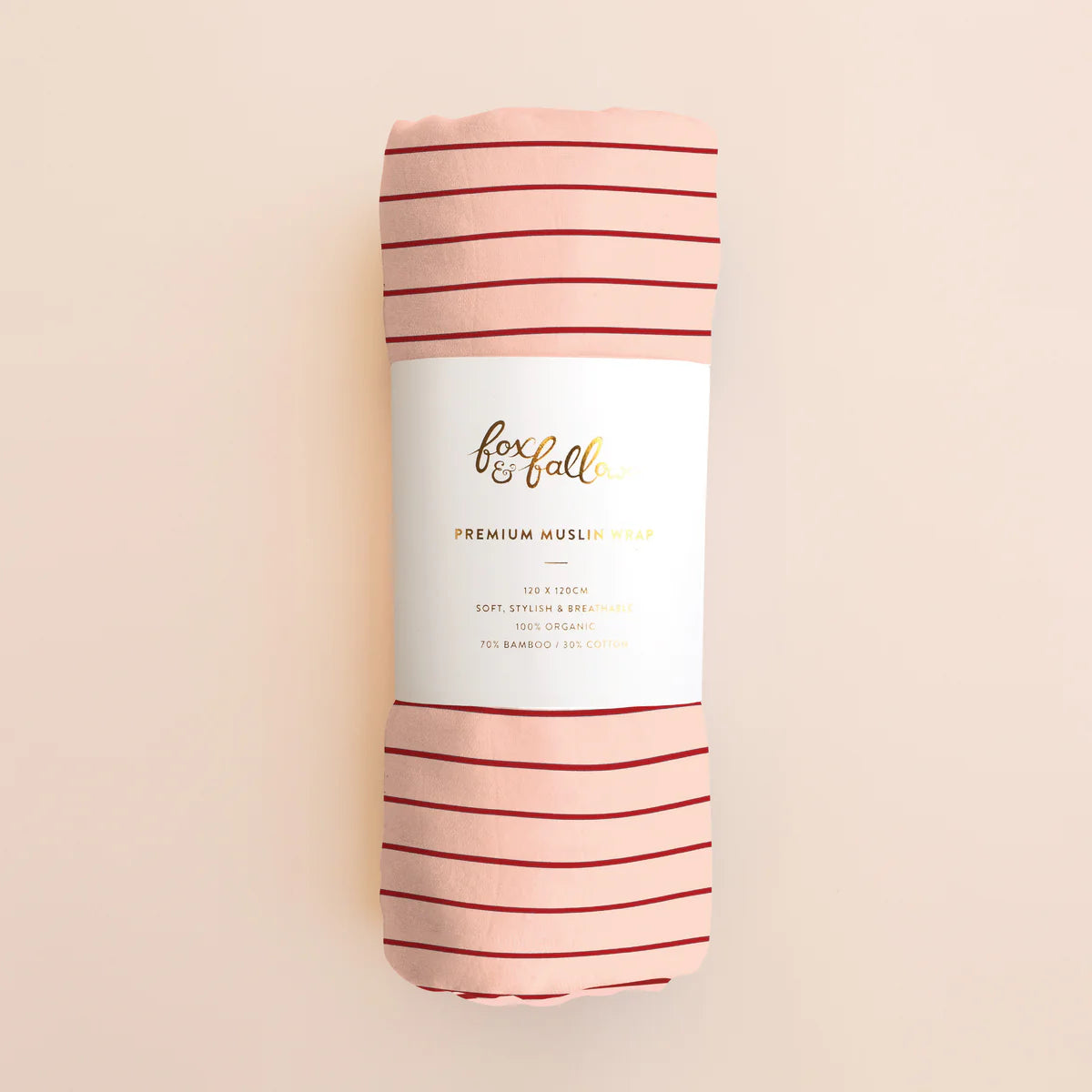 Strawberry Stripe Muslin Wrap Swaddle