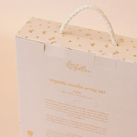 Dusty Roses / Petal Stripe Organic Muslin Wrap Set