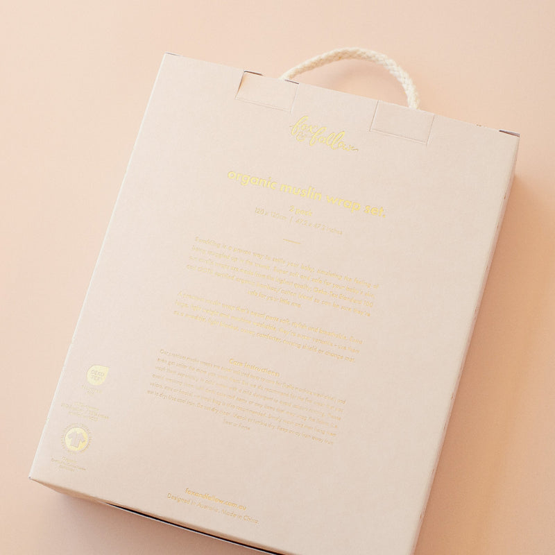 Forest Friends Sage / Cypress Organic Muslin Wrap Set
