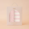 Dusty Roses / Petal Stripe Organic Muslin Wrap Set