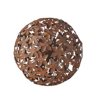 Rust Flower Sphere Garden Décor