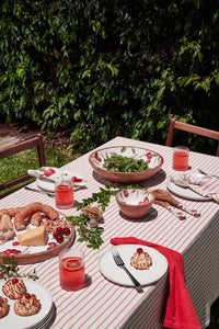 Carol Red Stripe Napery