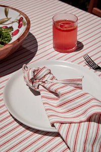Carol Red Stripe Napery