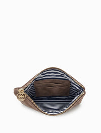 Mia Suede Clutch | Tan